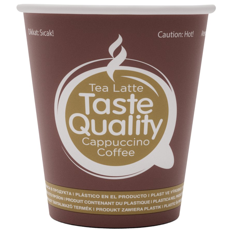 Tek kullanımlık karton bardak "Taste Quality" 8 oz (250 ml)