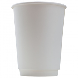 DW90-430-0000 Tek kullanımlık çift duvarlı karton bardak beyaz 12 oz (300 ml)