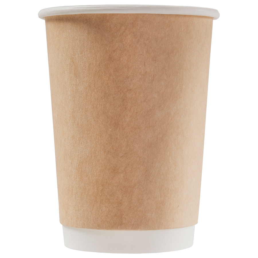Tek kullanımlık çift duvarlı karton bardak kraft 12 oz (300 ml)