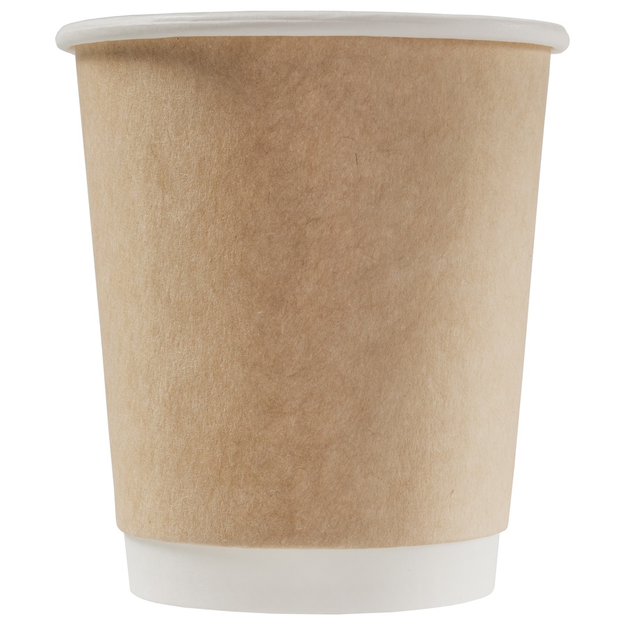 Tek kullanımlık çift duvarlı karton bardak kraft 8 oz (250 ml)