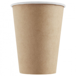 HB90-430-101697 Tek kullanımlık karton bardak kraft 12 oz (300 ml)